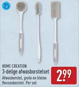 ALDI Home Creation 3-delige afwasborstelset aanbieding