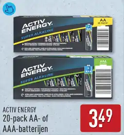 ALDI Activ Energy 20-pack AA of AAA-batterijen aanbieding