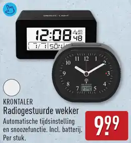ALDI Krontaler Radiogestuurde wekker aanbieding