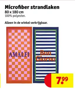 Kruidvat Microfiber strandlaken aanbieding