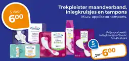 Trekpleister Trekpleister maandverband , inlegkruisjes en tampons aanbieding