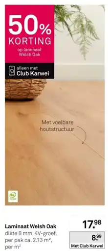 Karwei Laminaat Welsh Oak aanbieding