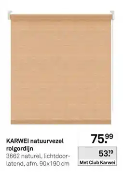 Karwei Karwei natuurvezel rolgordijn aanbieding