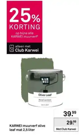 Karwei Karwei muurverf olive leaf mat aanbieding