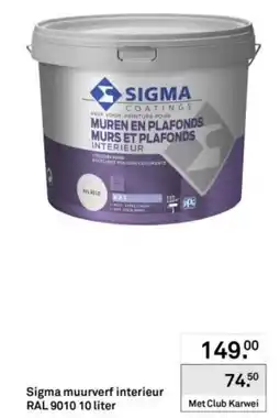 Karwei Sigma muurverf interieur aanbieding