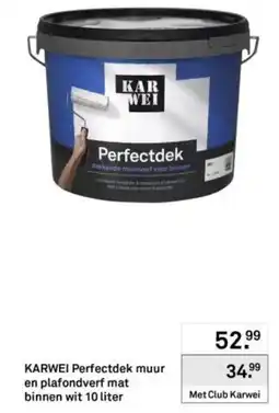 Karwei Karwei perfectdek muur en plafondverf mat binnen wit aanbieding