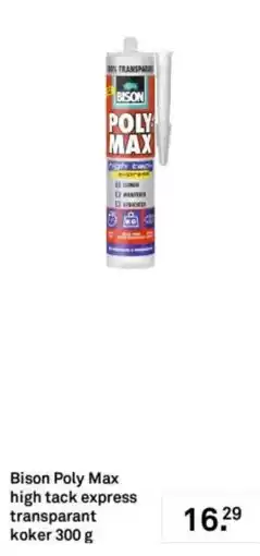 Karwei Bison poly max high tack express transparant aanbieding