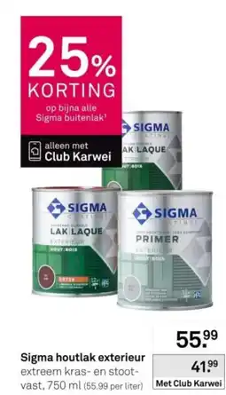 Karwei Sigma houtlak exterieur aanbieding