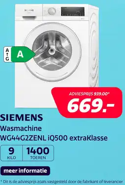 Electroworld Siemens WG44G2ZENL iQ500 extraKlasse aanbieding
