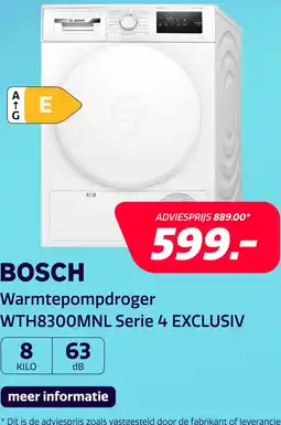 Electroworld Bosch WTH8300MNL Serie 4 EXCLUSIV aanbieding