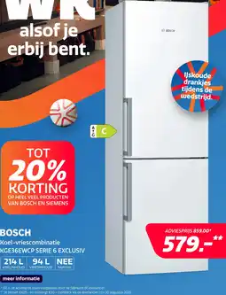 Electroworld Bosch KGE36EWCP SERIE 6 EXCLUSIV aanbieding