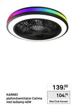 Karwei Karwei plafondventilator calima met ledlamp 40W aanbieding
