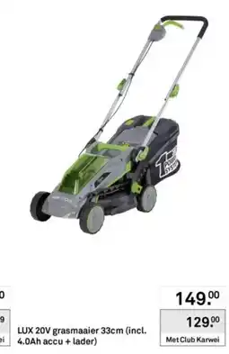 Karwei LUX 20V grasmaaier aanbieding
