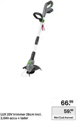 Karwei Lux 20V trimmer aanbieding