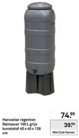 Karwei Harcostar regenton Rainsaver aanbieding