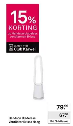 Karwei Handson bladeless ventilator brissa hoog aanbieding