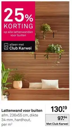 Karwei Lattenwand voor buiten aanbieding