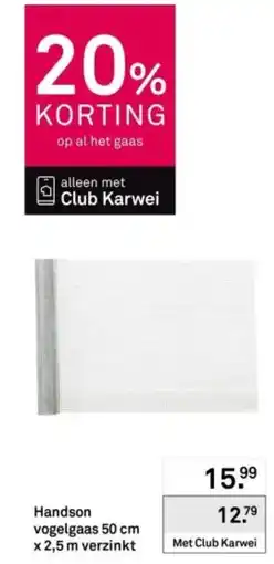 Karwei Handson vogelgaas aanbieding