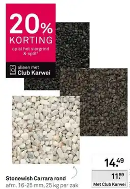 Karwei Stonewish Carrara rond aanbieding