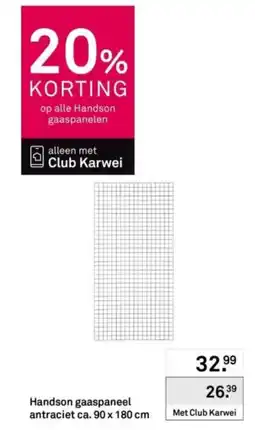 Karwei Handson gaaspaneel aanbieding