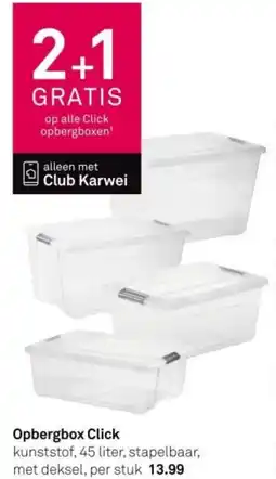 Karwei Opbergbox Click aanbieding