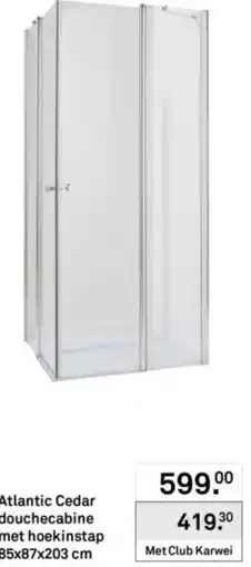 Karwei Atlantic Cedar douchecabine met hoekinstap aanbieding