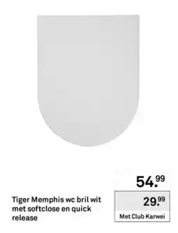 Karwei Tiger memphis wc bril wit met softclose en quick release aanbieding