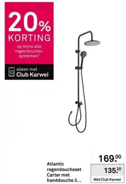 Karwei Atlantic regendoucheset carter met handdouche aanbieding