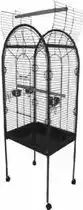 Bol.com Topmast Papegaaienkooi - Grote Parkieten Kooi - Agapornide Kooi - Joan - Zwart - 55 x 55 x 160 cm aanbieding