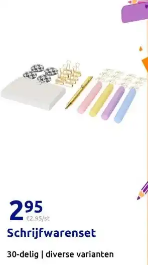 Action Schrijfwarenset aanbieding