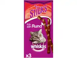 Hoogvliet Whiskas Sticks rundvlees aanbieding