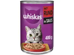Hoogvliet Whiskas Rund in saus aanbieding