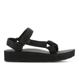 Foot Locker Teva Midform Universal Slippers en Sandalen Dames - Zwart - Maat 40 - Mesh/Synthetisch aanbieding