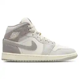 Foot Locker Jordan Aj1 Mid Sneakers Dames - Grijs - Maat 36.5 - Leer aanbieding