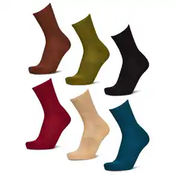 Foot Locker Foot Locker Crew 6 Pack Sokken Unisex - Bruin - Maat 39 - 42 - Katoen aanbieding