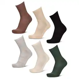 Foot Locker Foot Locker Crew 6 Pack Sokken Unisex - Beige - Maat 39 - 42 - Katoen aanbieding
