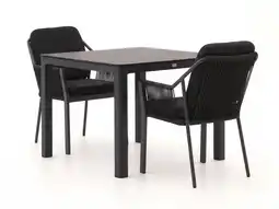 Kees Smit Tierra Outdoor Liv/La Fonte 90cm dining tuinset 3-delig stapelbaar aanbieding