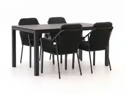 Kees Smit Tierra Outdoor Liv/La Fonte 160cm dining tuinset 5-delig stapelbaar aanbieding