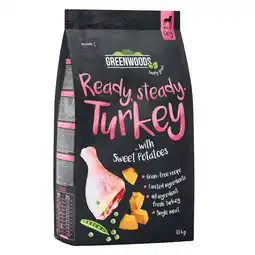 Zooplus 1,5kg Kalkoen met Zoete Aardappel, Erwten en Pompoen Greenwoods Hondenvoer aanbieding