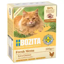 Zooplus 6x370g stukjes in Saus met veel Kip Bozita Kattenvoer aanbieding
