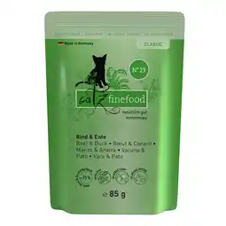 Zooplus catz finefood Puur Maaltijdzakjes 8 x 80/85 g Kattenvoer - Rund & Eend aanbieding