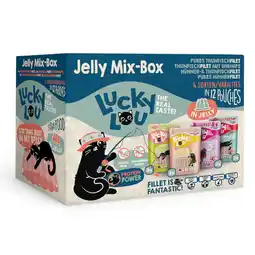 Zooplus 12x70g Lucky Lou Extra Voer in Gelei Mix-Doos nat kattenvoer aanbieding