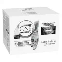 Zooplus 24x50g PURINA ONE Hydralife Katten-Liquid Mixpakket (2 soorten) Nat kattenvoer aanbieding