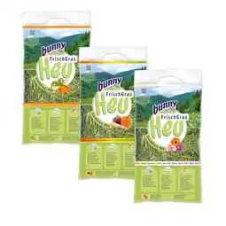 Zooplus 3x500g Bunny FreshGrass Hooi Set Wortel, Vitaal, Bloesem Hooi voor Kleine Dieren aanbieding