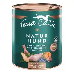 Zooplus 6x 800g Terra Canis natural hond kip & konijn met zoete aardappel & peer natvoer voor honden aanbieding