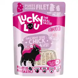 Zooplus 12x70g Lucky Lou Extra Food Kipfilet in gelei nat kattenvoer aanbieding