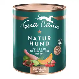 Zooplus 6x 800g Terra Canis natural dog kalkoen & eend met broccoli & meloen natvoer voor honden aanbieding
