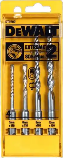 Coolblue DeWalt 4-delige Hamerborenset SDS-plus 5,6,8 en 10 mm aanbieding