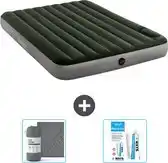 Bol.com Intex Luchtbed - 2-Persoons - 152 x 203 x 25 cm - Groen - Inclusief Hoeslaken en Reparatieset aanbieding