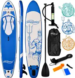 Bol.com Physionics SUP Board - Stand Up Paddle - Complete Set - 305 cm - Blauw aanbieding